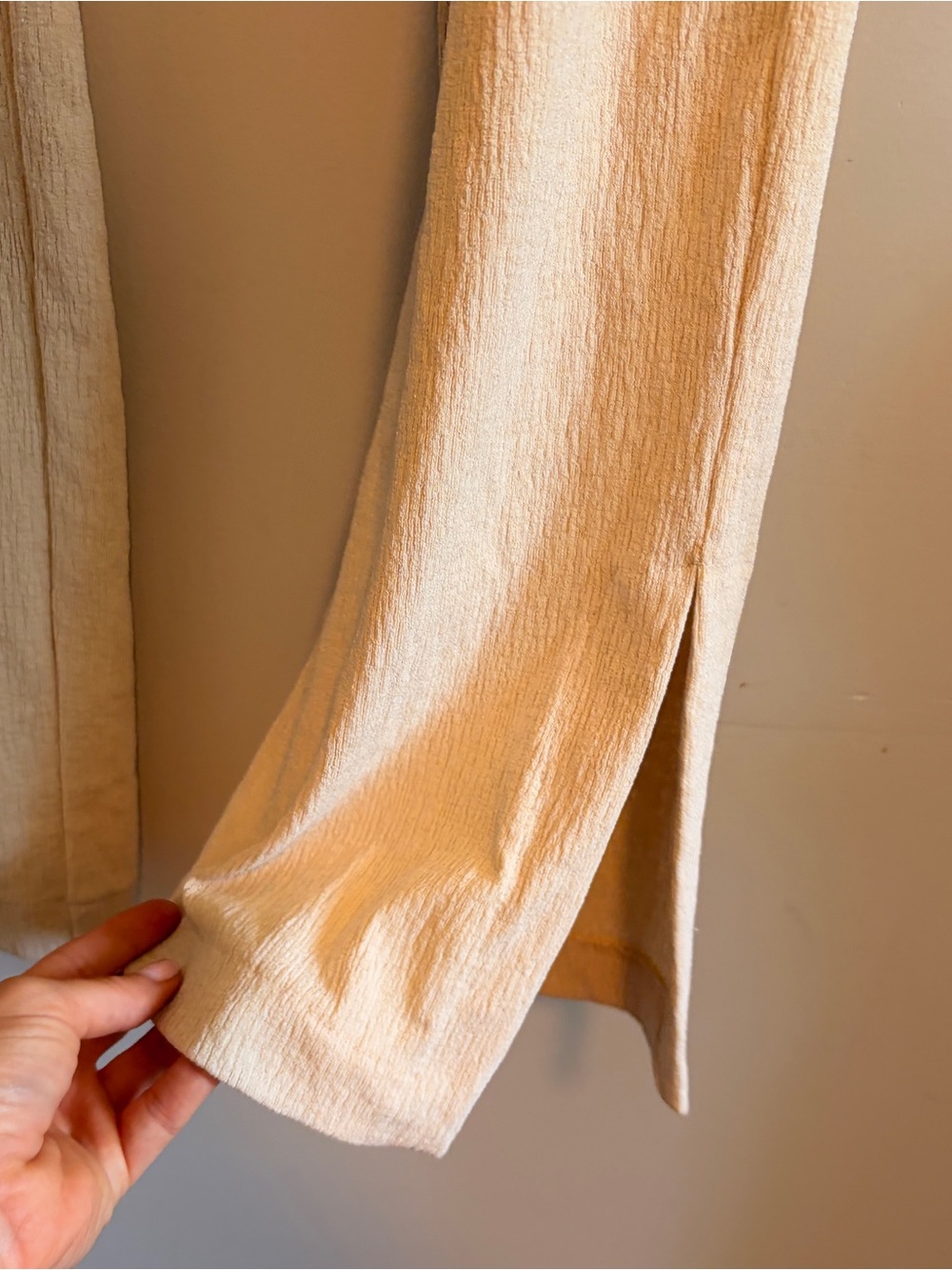 Zara High Rise Textured Knit Wide Leg Slit Pants Medium - Picture 3 of 6